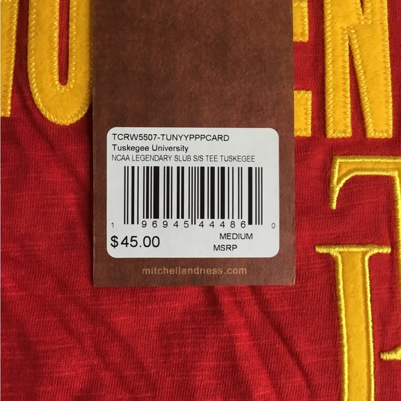 Mitchell and Ness “Tuskegee Golden Tigers” T-shirt - Size Medium - NWT - Picture 3 of 6
